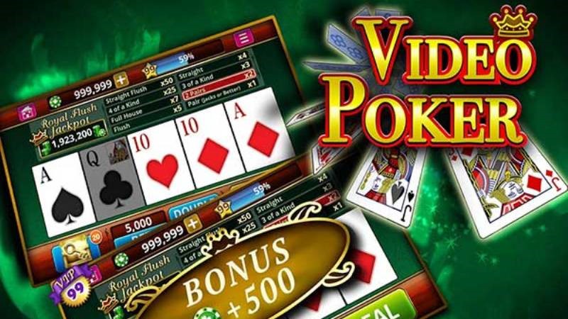 Pocket Aces, Video Poker Machine, 10s, Queen, Bonus